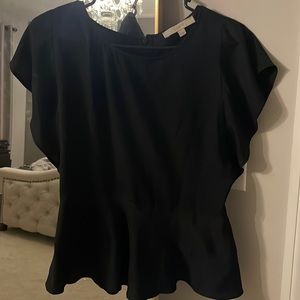Black peplum top